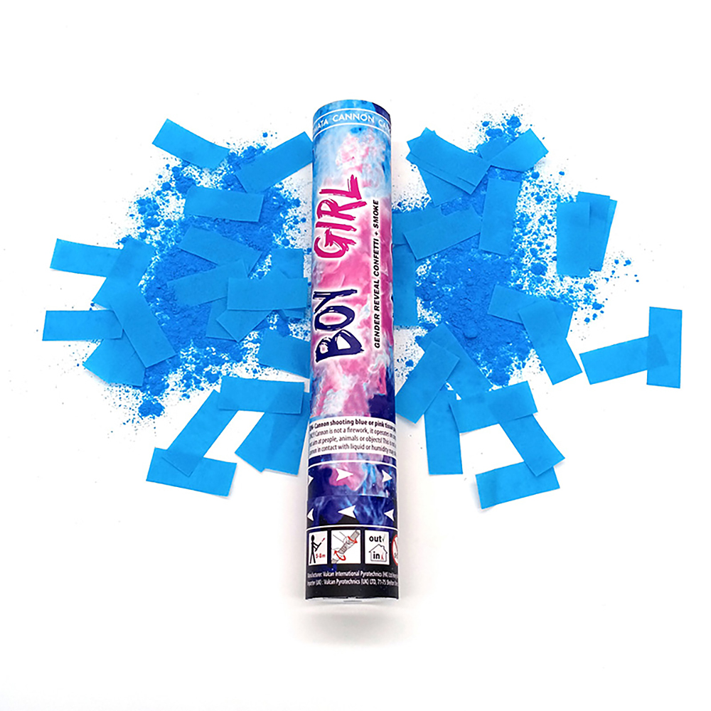 CONFETTI AND POWDER CANNON BLUE 30CM